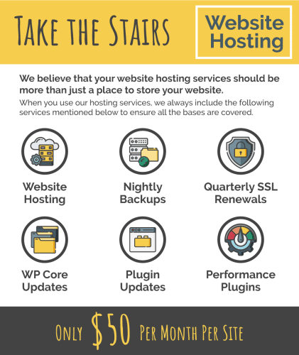 Take the stairs website hosting