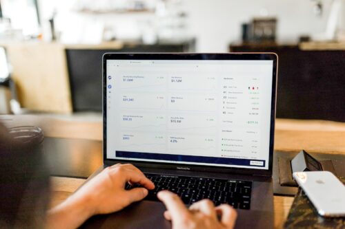 Person reviewing digital ads