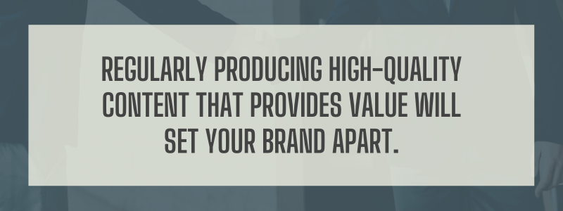 Producing high-quality content that provides value is an effective strategy in content marketing for lead generation.