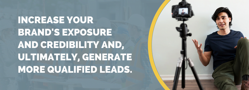 A marketing agency partnering with an influencer for their digital marketing for construction company service